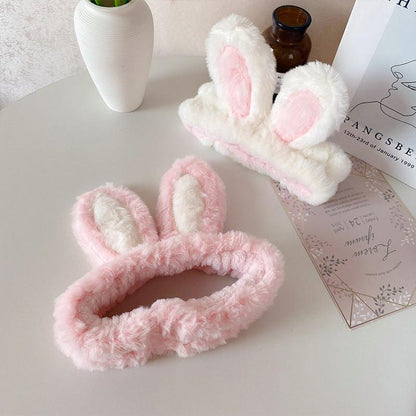 Plush bunny ears headband